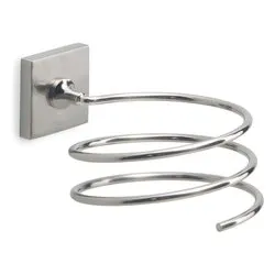 Porta asciugacapelli parete (10,4x13,8x8,1cm) FUJI Silver spazzolato FJ55380