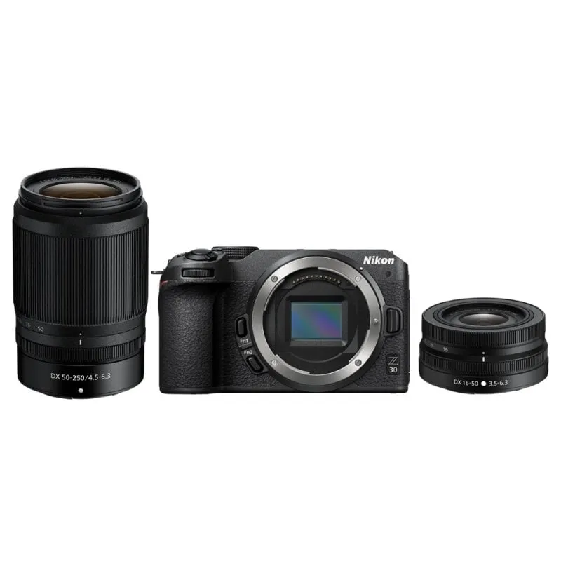 Fotocamera digitale compatta Nikon Z 30 20,9 MP DX Zoom 16-50 mm/50-250 mm Sensore CMOS 4K WiFi Bluetooth Nero