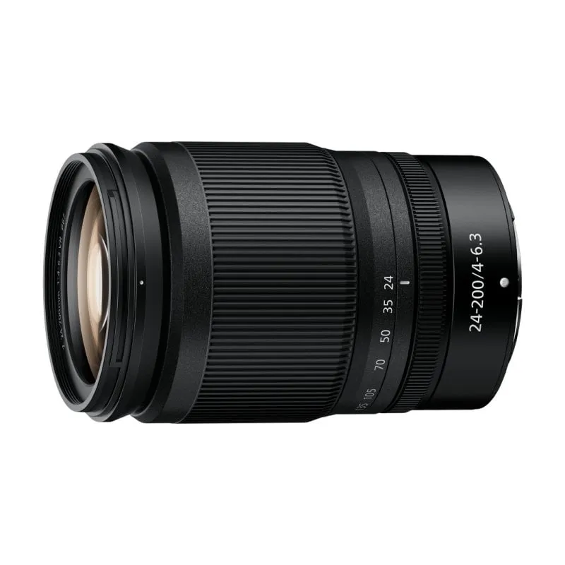 Obiettivo autofocus Nikon NIKKOR Z 24-200mm f/4-6.3 VR con rivestimento ARNEO e attacco a baionetta Z.