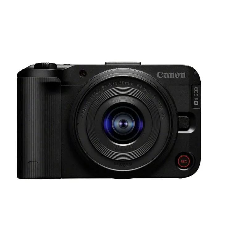 Fotocamera digitale compatta Canon EOS R50V da 24,2 MP, zoom ottico 14-30 mm, sensore CMOS, 4K, WiFi