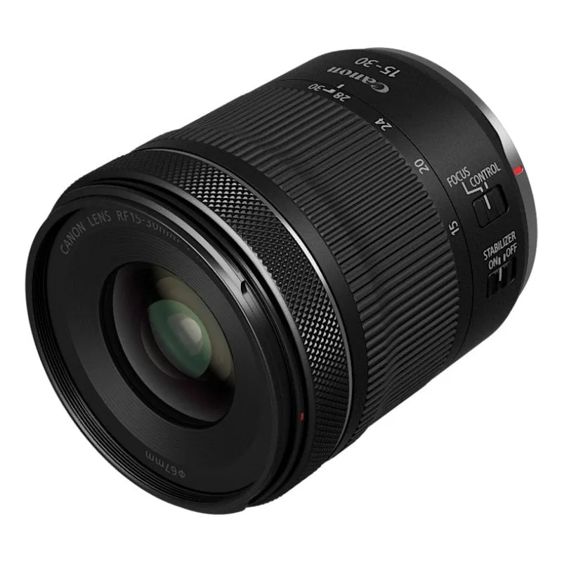 Obiettivo ultragrandangolare Canon RF 15-30 mm F4.5-6.3 IS STM, stabilizzatore ottico, motore STM