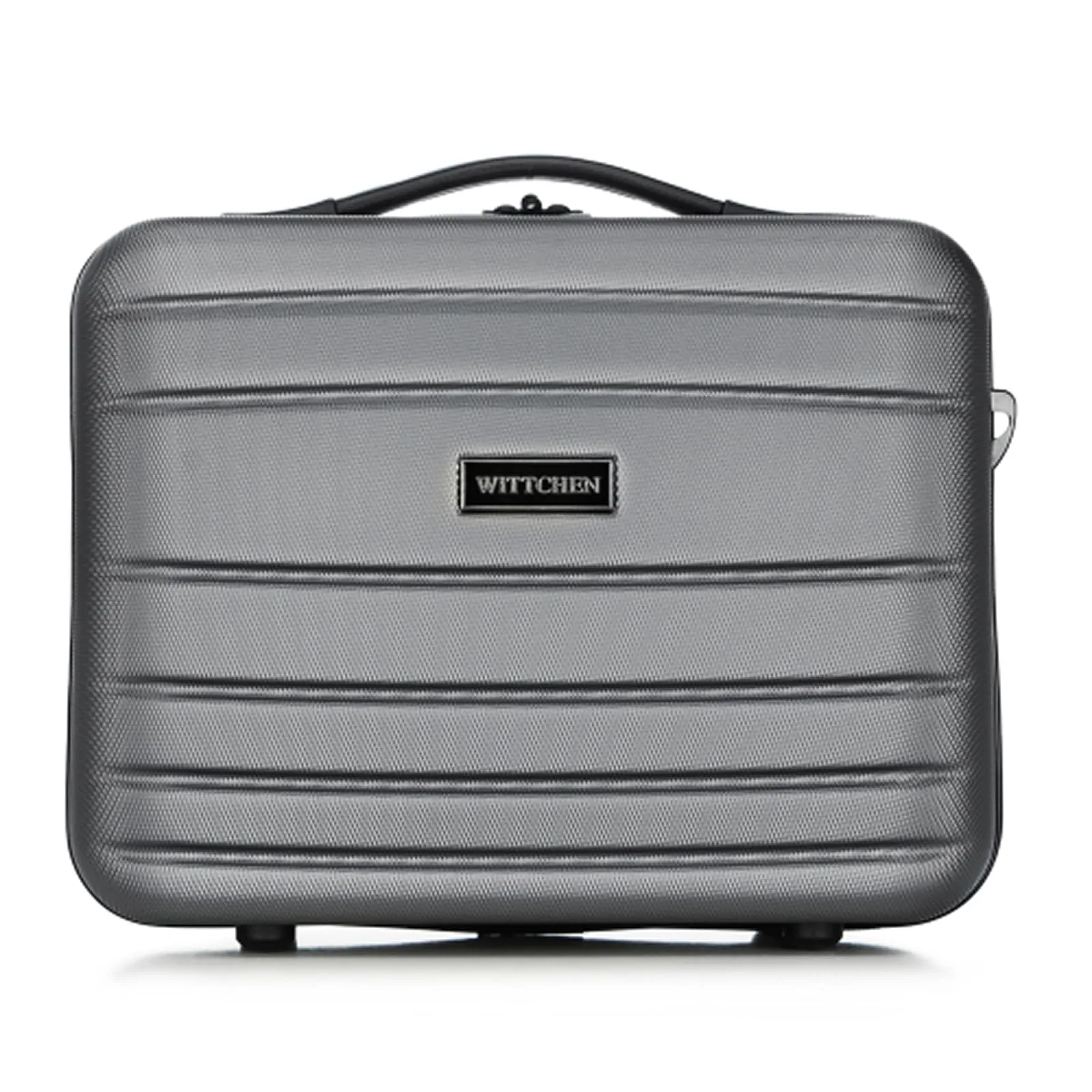 WITTCHEN Necessaire da viaggio Custodia per cosmetici Valigia da viaggio Bagaglio a mano Valigia cabina Valigia in ABS Borsa da toilette Rigido Globe Line Grigio Ryanair/ITA Airways