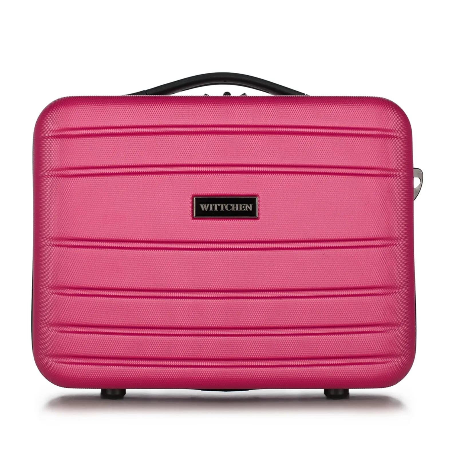 WITTCHEN Necessaire da viaggio Custodia per cosmetici Valigia da viaggio Bagaglio a mano Valigia cabina Valigia in ABS Borsa da toilette Rigido Globe Line Rosa Ryanair/ITA Airways