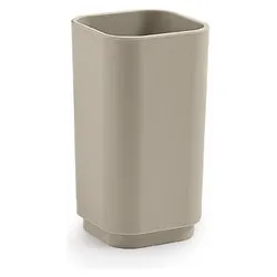 Bicchiere porta spazzolino (6,5x6,5x12,2cm) SEVENTY Beige 639866M