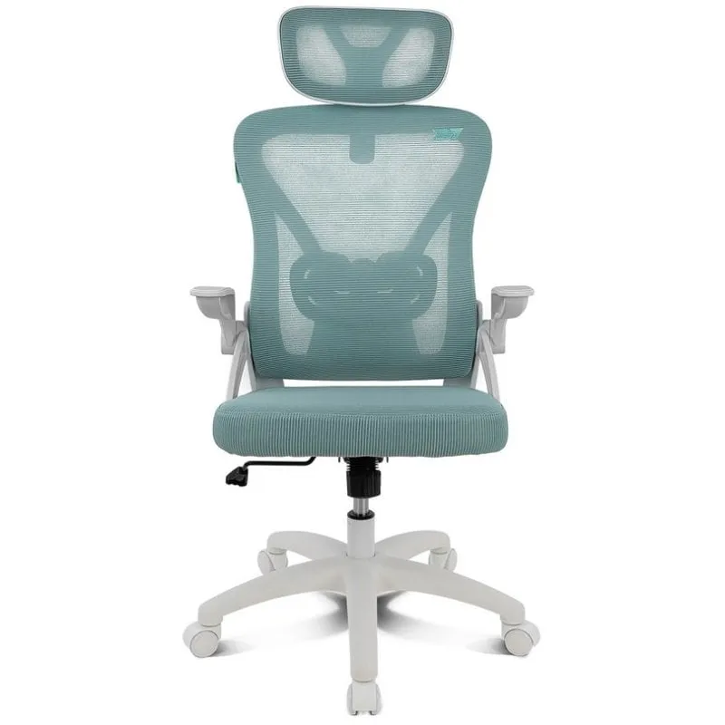 Sedia ergonomica Drift DRAIR35 Turquoise, braccioli ribaltabili, schienale in rete, 120 kg