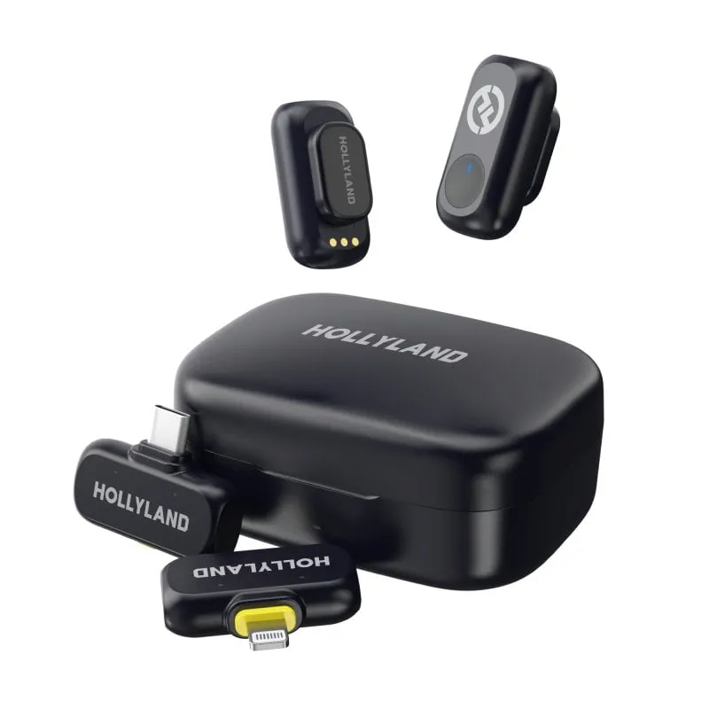 Microfono combinato Hollyland Lark A1 wireless 2,4 GHz omnidirezionale con cancellazione del rumore