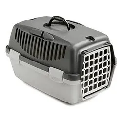 Trasportino gatti, cani taglia mini (32x48x31cm) GULLIVER 1 Grigio chiaro e Scuro 97183