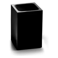 Bicchiere porta spazzolino (7,4x7,4x11cm) SOFIA Nero SF9814