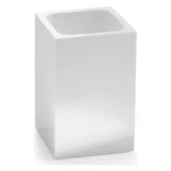 Bicchiere porta spazzolino (7,4x7,4x11cm) SOFIA Bianco SF9802003
