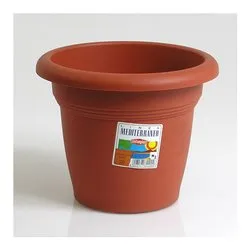 Vaso piante tondo plastica (16x13cm) MEDITERRANEO Terracotta 82160