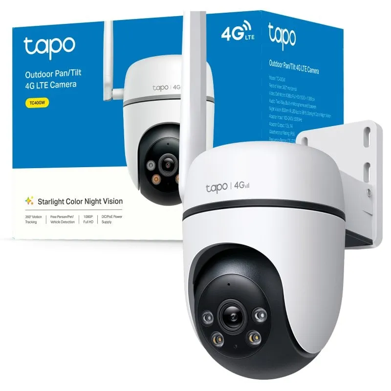 Videocamere di sorveglianza TP-Link TC40GW FullHD Visione Notturna Esterna IA Allarme Controllo Vocale Audio Bidirezionale