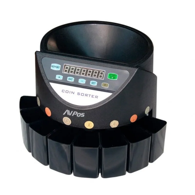 AVPos AVP-CCM6 macchina contasoldi Macchina per il conteggio di monete Nero