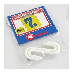 Set ganci a S plastica 6 pz (50x100mm) DEKO SYSTEM Bianco 369707