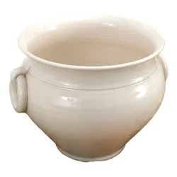 Coprivaso Maniglie anello ceramica (25x21cm) Bianco 112