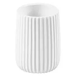 Bicchiere porta spazzolino (9x11cm) PLISSÈ Bianco CP905PLI M16