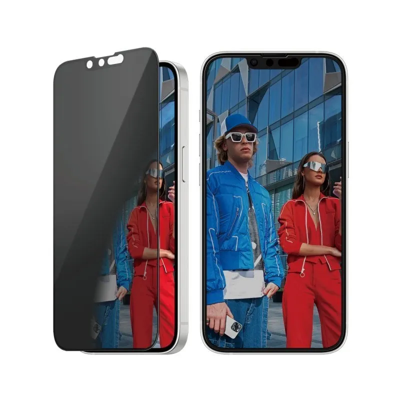 Pellicola protettiva in vetro temperato PanzerGlass per iPhone 13/13 Pro/14/16e con protezione per la privacy