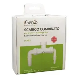 Scarico combinato lavatrice e asciugatrice valvole anti ritorno ( 1" e D. 8-16,7 mm ) Bianco 933