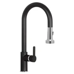 Miscelatore lavello semiprofessionale doccetta AQUAALTO Nero assoluto SXALTD13