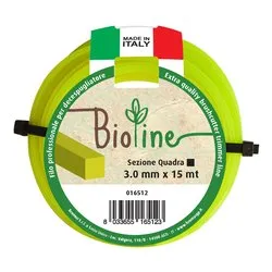 Filo decespugliatore quadro nylon (3mm x 15m) BIOLINE Giallo 016512