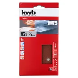 Set fogli abrasivi carta preforata levigatrici orbitali 5 pz (93x185 mm grana P180) QUICK STICK 49817918