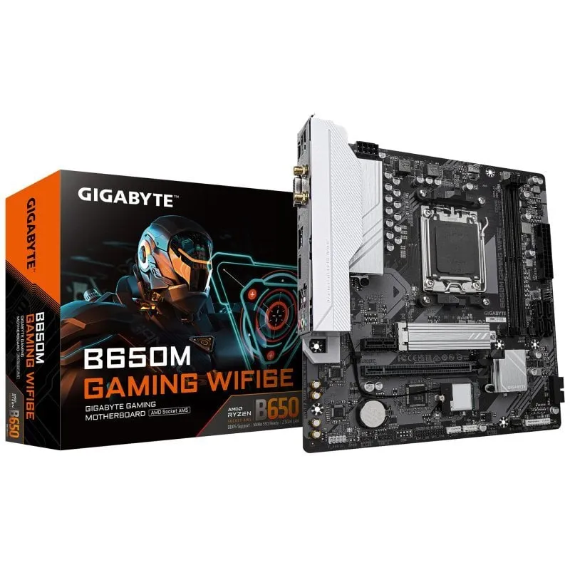 Scheda madre Gigabyte B650 AMD B650 AM5 Micro ATX B650M GAMING WIFI6E DDR5 Wi-Fi 6E 2.5GbE