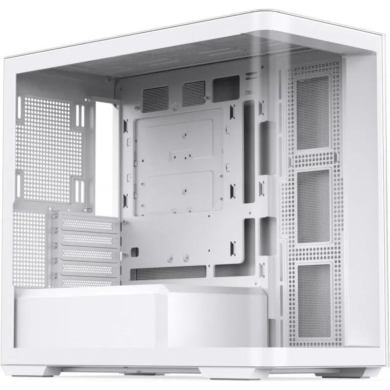 Chassis Jonsbo D300 Mid-Tower Bianco con Pannello Vetro Temperato Angolato 270° Chassis Jonsbo D300 Mid-Tower Bianco con Pannello Vetro Temperato Angolato 270°