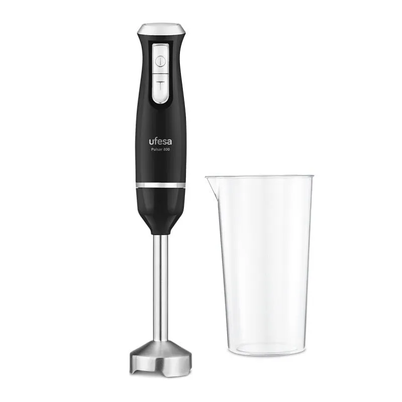 Frullatore a immersione Ufesa Pulsar 800, 800 W, acciaio inossidabile, funzione turbo, 4 lame, 0,98 kg