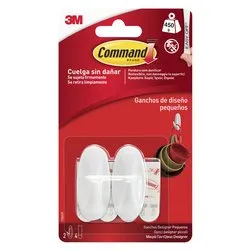 Set ganci adesivi 2 pz plastica 17082 (portata max 450 gr ) COMMAND Bianco 7100352135