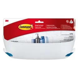 Porta oggetti box doccia Bath11 adesivo (29,1x12,2x12,2cm) COMMAND Bianco 710119029