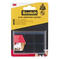 Quadri fissaggio RF7121X (22x22mm) velcro adesivo 12 pz Nero 7100262517