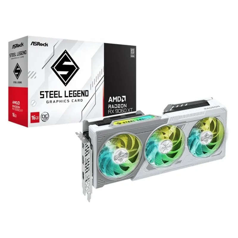 Scheda Grafica ASRock Radeon RX 9060 XT Steel Legend 16GB GDDR6 OC PCIe 5.0