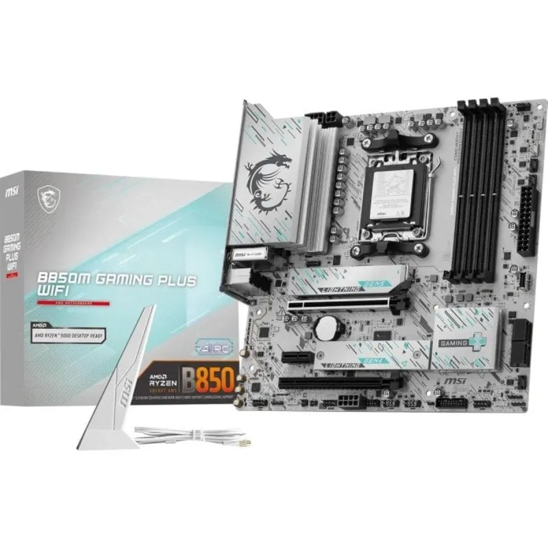 Placa Base MSI B850M GAMING PLUS WIFI B850 AM5 DDR5 Micro ATX WiFi 7 PCIe 5.0 RGB