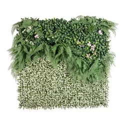 Siepe sintetica pannello pergola con fiore (100x100cm) Verde 0790454