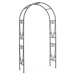 Grigliato piante rampicanti ad arco acciaio (110x37x210cm) ALISHA Nero 0723905