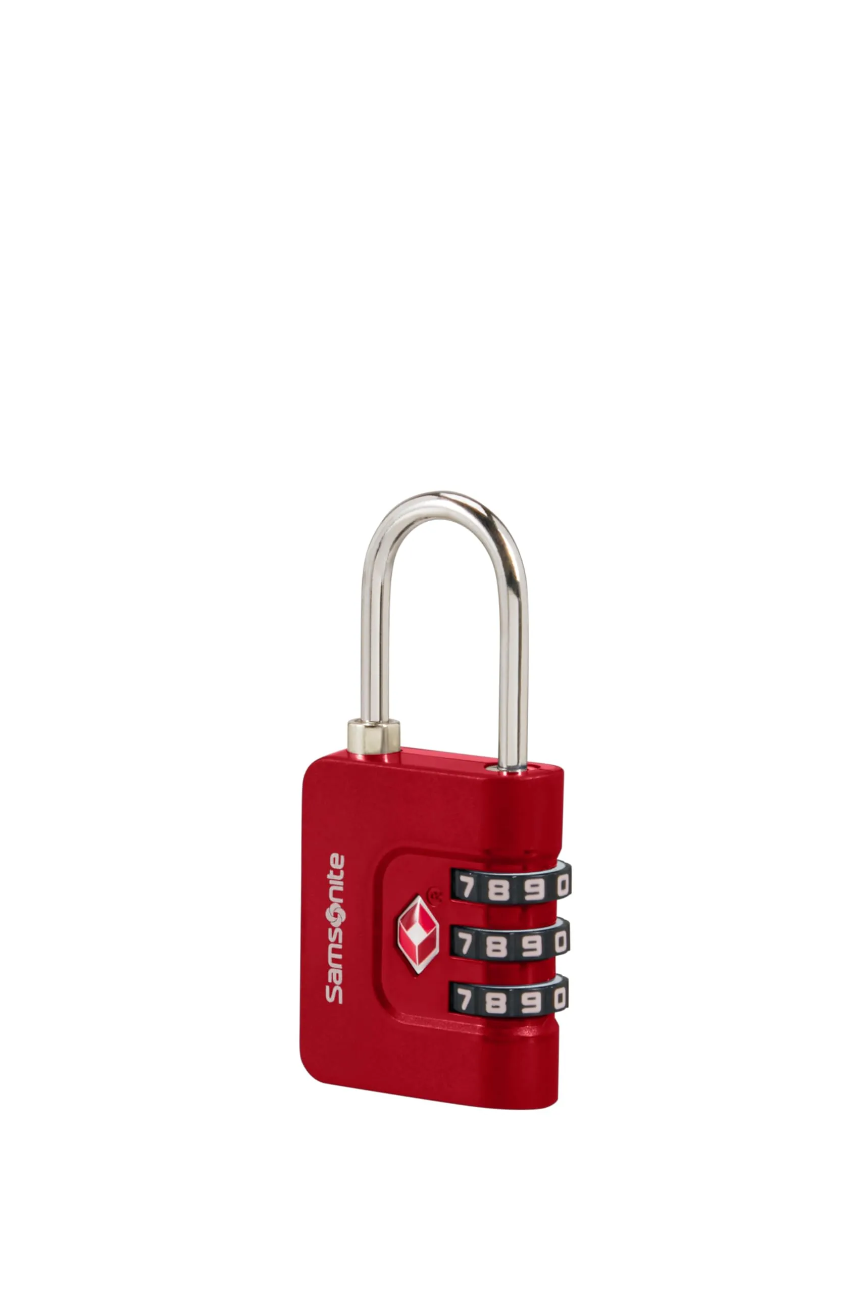 Samsonite TA Revolution - Lucchetto a combinazione TSA con codice a 3 cifre, lucchetto per bagagli sicuro per valigie e borse, lucchetto per valigia, Rosso