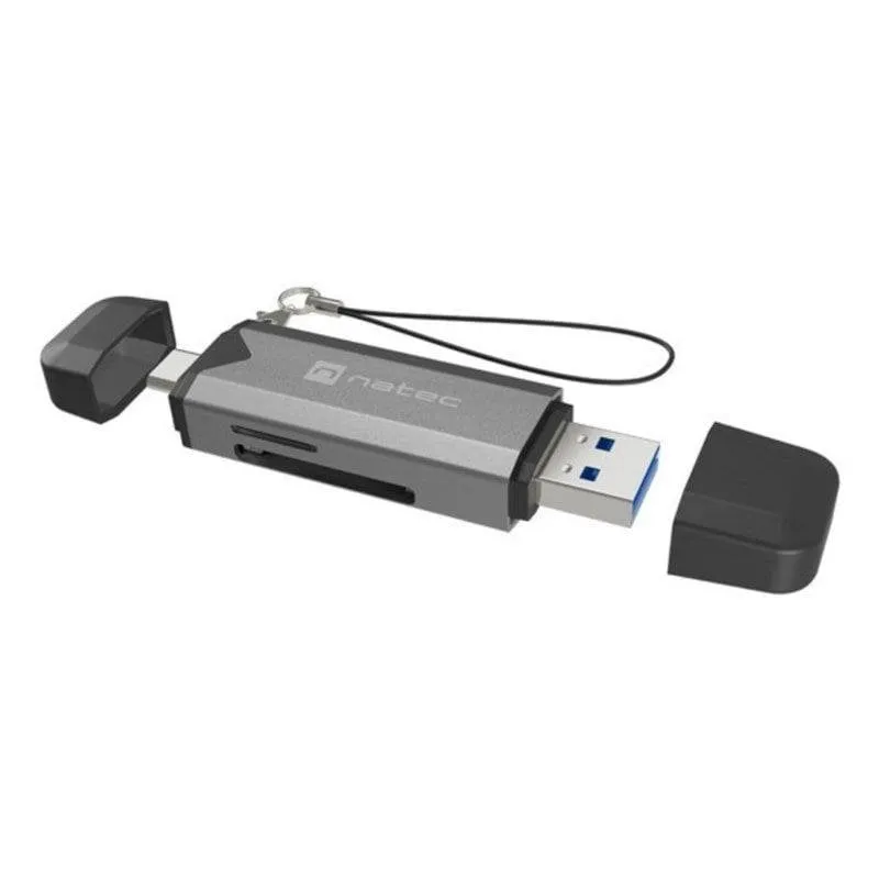 Lettore di schede NATEC NCZ-2262 USB 3.1 Nero Grigio 5000 Mbit/s
