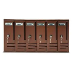 Cassetta posta condominiale 6 p (62x17,5x30cm) CUBO Ruggine 20C6RU