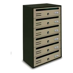Cassetta posta condominiale 6 p (38,5x25x63cm) CUBO Sabbia 20C6ROSA