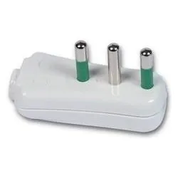 Spina elettrica 2P+T 16A (std italiano) per cavo laterale Bianco 82540 E