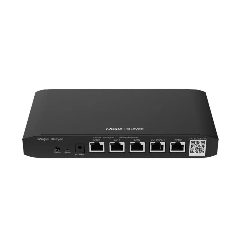 Router Ruijie RG-EG105G-V2 Ethernet WAN Gigabit 100 Utenti Nero 6W