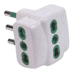 Adattatore 3 prese 2P+T 10/16A (bipasso std italiano) Bianco 82630 E