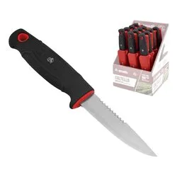 Coltello da raccolta con fodero cintura (230mm) Nero e Rosso 35018