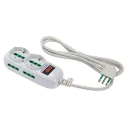 Multipresa tavolo con interruttore 6P 10/16A Bianco 474144