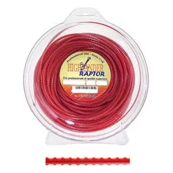Filo decespugliatore quadro nylon (3mm x 24m) HIGHLANDER RAPTOR Rosso 1411 0130
