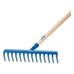 Rastrello 10 dt con manico legno (24,5x123cm) Blu 58010 4A2S119V