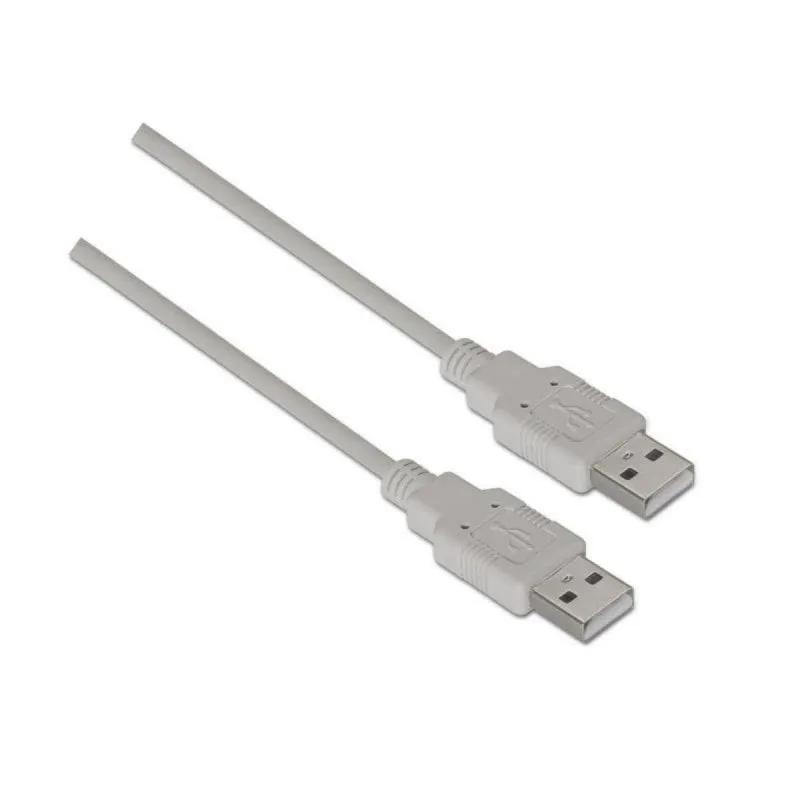 Cavo USB 2.0 Aisens A101-0021 1m 60Mbps 2.5W Beige USB A Maschio - USB A Maschio