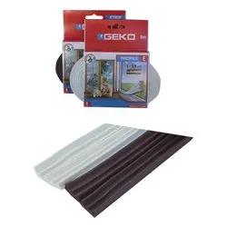 Paraspifferi adesivo sezione ad E porte, finestre (4mm x 9mm x 6m) STRIP Bianco 10004