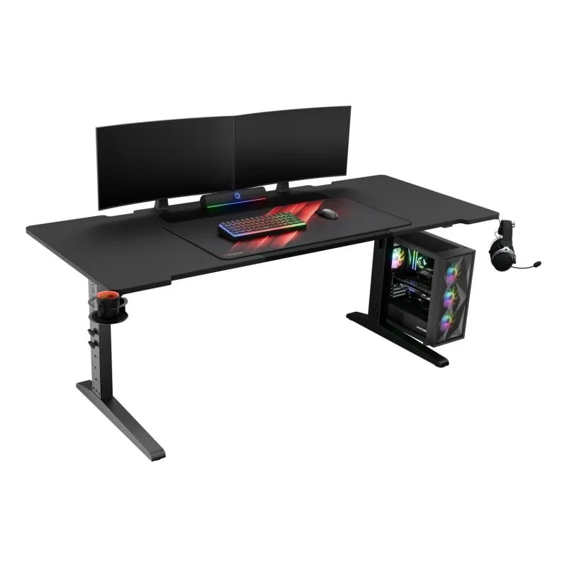 Mesa Gaming GENESIS Holm Modular 180cm MDF y Acero LED regolabile
