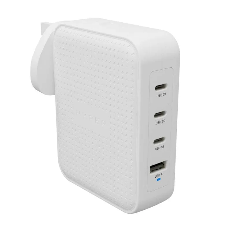 Caricatore Targus Hyper HJ1001WHWWGL 145W GaN 3 USB-C 1 USB-A Bianco Caricatore Targus Hyper HJ1001WHWWGL 145W GaN 3 USB-C 1 USB-A Bianco