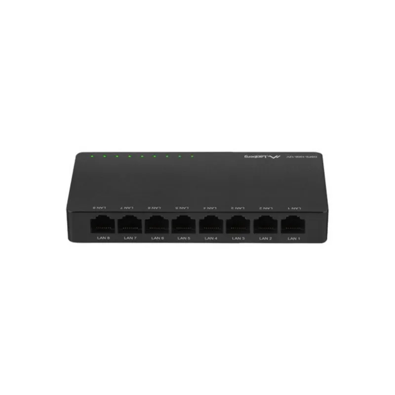 Switch Lanberg DSP2-1008-12V 8 porte Gigabit Ethernet Non Gestito 12V DC